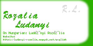 rozalia ludanyi business card